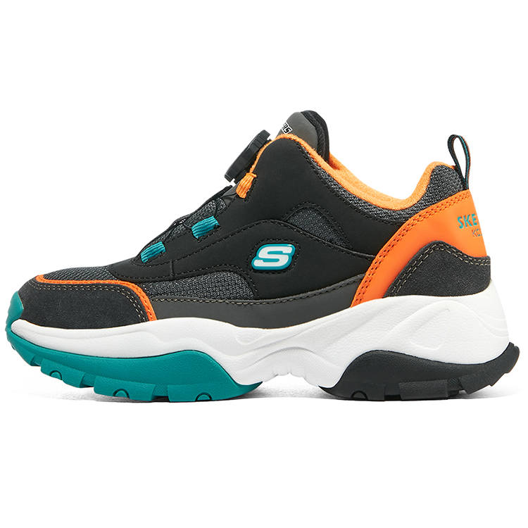 Skechers Low top Kids Lifestyle Shoes Black Charcoal Gray Teenagers