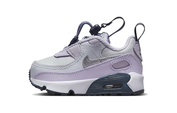 Nike Nike Air Max 90 Toggle Low top Toddler Shoes Gray Purple Infant And Toddler
