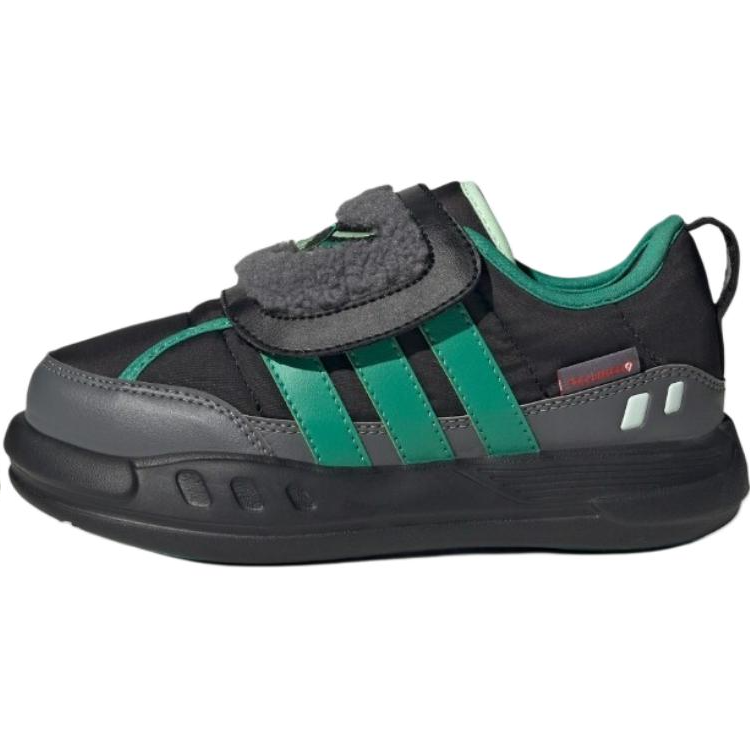 Adidas Adidas Puffy Skipper Synthetic Leather, Textile Slip Resistant Rebound Thermal Low top Kids Lifestyle Shoes Black