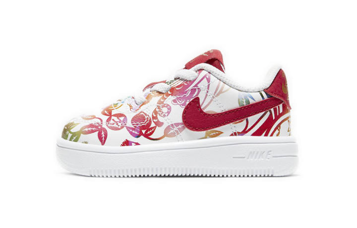 Nike Nike Air Force 1 Low top Skateboard Shoes White Red Infant And Toddler