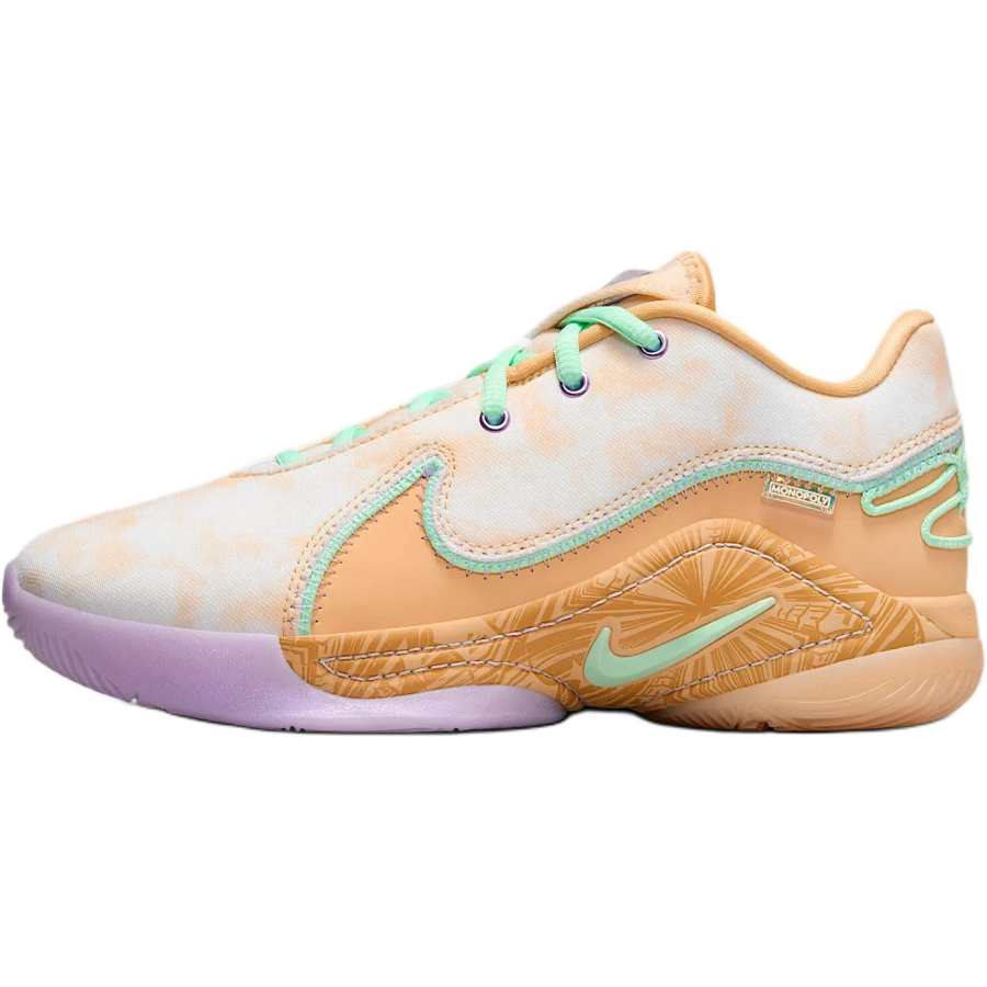 Nike Nike x Monopoly LeBron 22 Slip Resistant Low top Children's Basketball Shoes Ivory/Orange Kids'