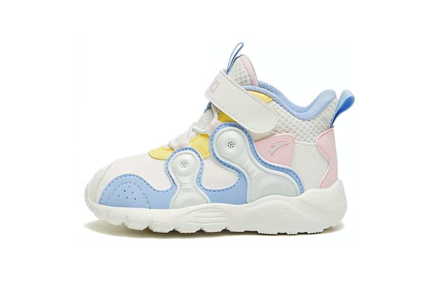 Antakids Slip Resistant Abrasion Resistant High top Toddler Shoes Blue White Pink Infant And Toddler