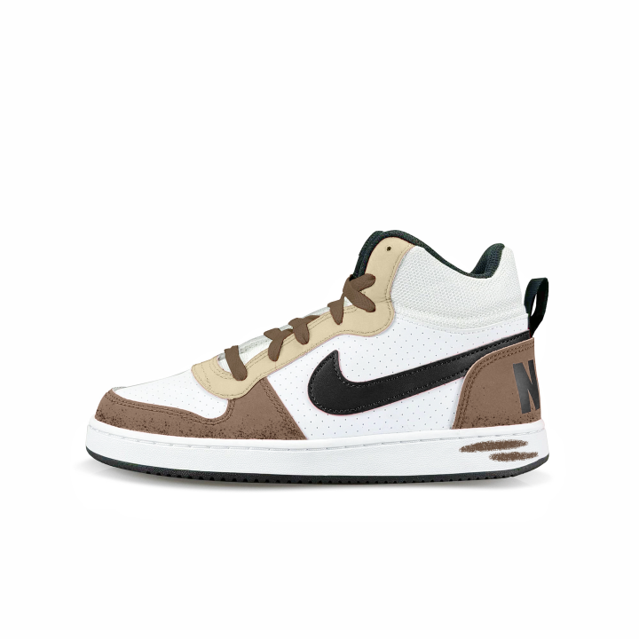 Nike Nike Crunchy Chocolate Synthetic Leather Slip Resistant Mid top Skateboard Shoes Brown Unisex
