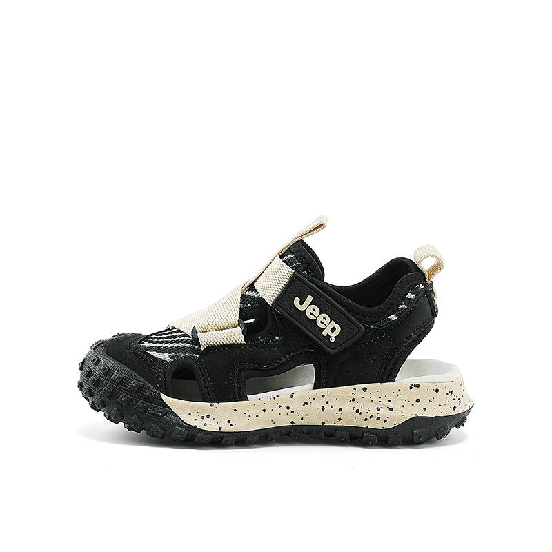 Jeep Comfortable Round Toe Children's Sandals Beige Black Kids'