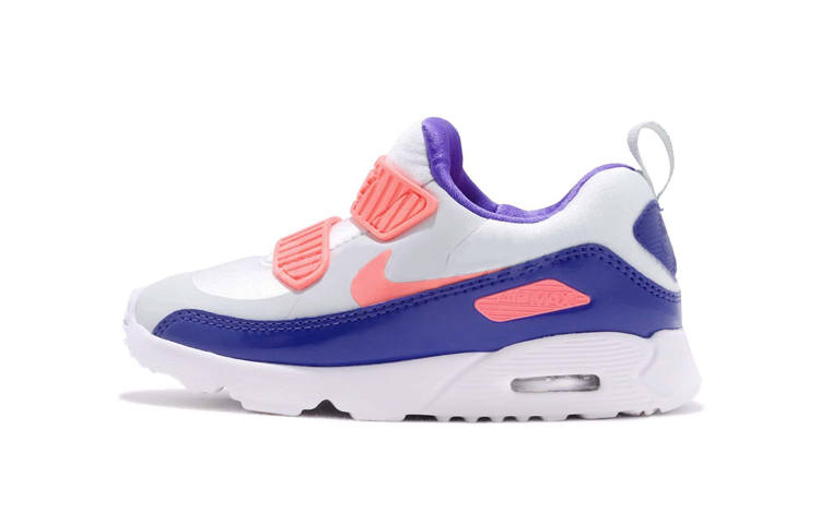 Nike Nike Air Max 90 Cushioning Low top Toddler Shoes White Blue Pink Infant And Toddler