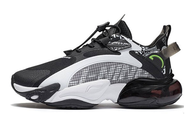 Li-Ning YOUNG Li Ning Round Qi · Beyond Dimensions Slip Resistant Cushioning Abrasion Resistant Low top Running Shoes Black Teenagers