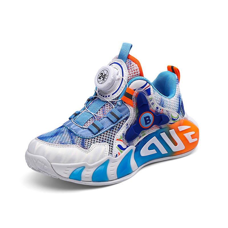 ZIJIAN Rotating Lock, Mesh Breathable Balance Lightweight Breathable Balance Lightweight Children's Basketball Shoes