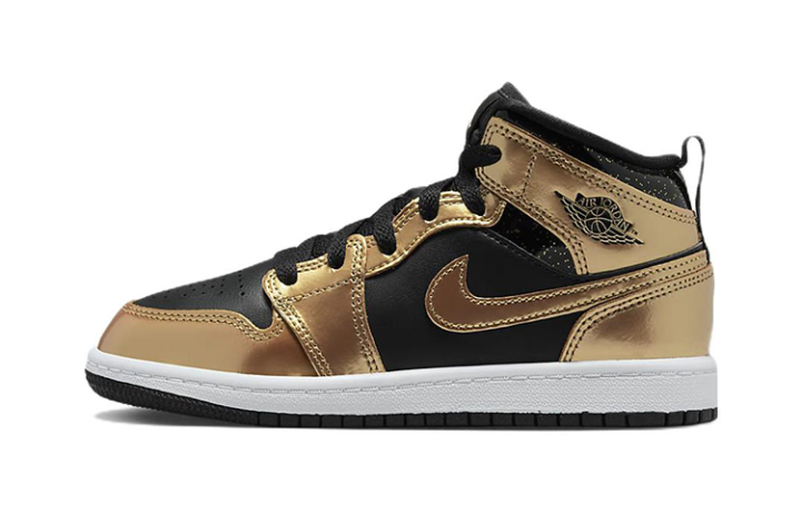 Jordan Jordan 1 Mid SE Metallic Gold Black PS