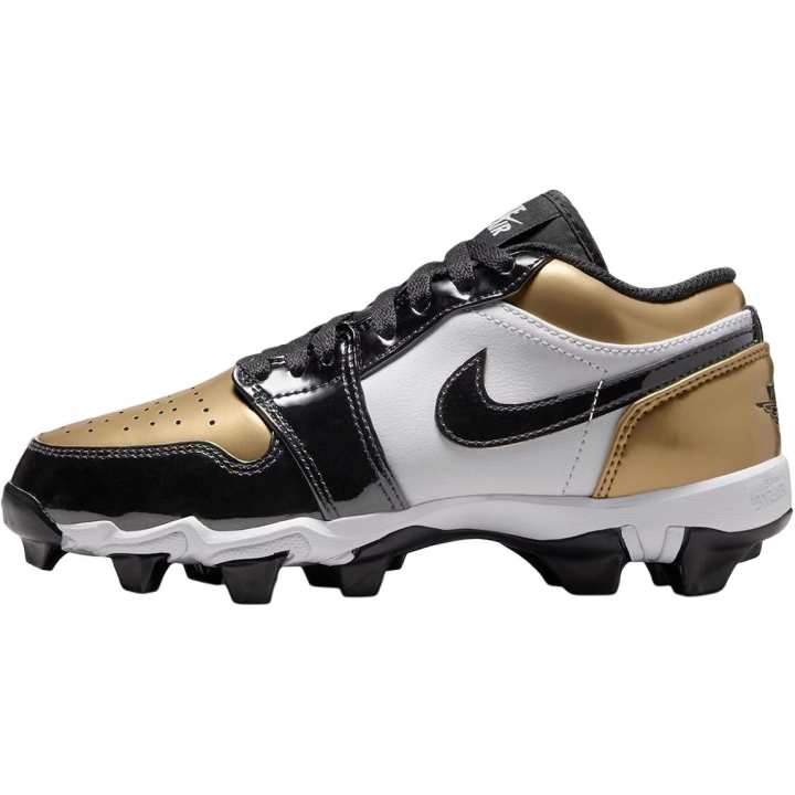 Jordan Jordan 1 Low top Kids' Soccer Shoes Gold Black Kids'