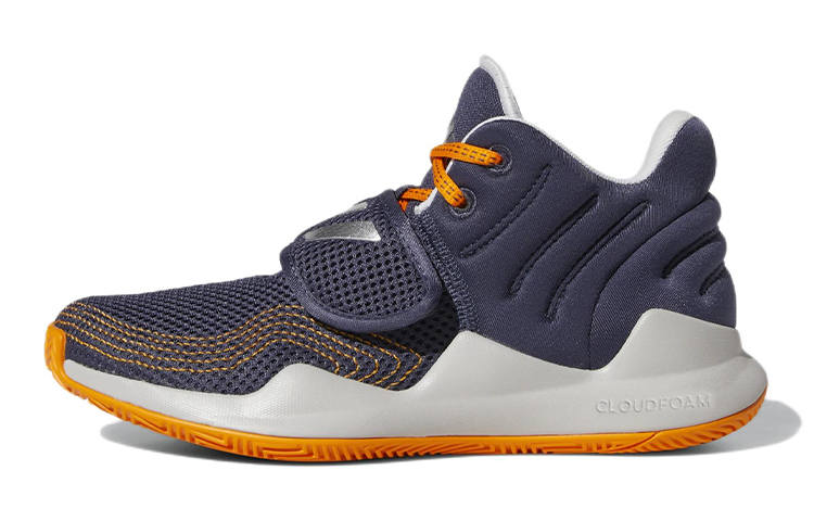 Adidas Adidas Deep Threat J Slip Resistant, Abrasion Resistant, Breathable Mid top Basketball Shoes Teenagers