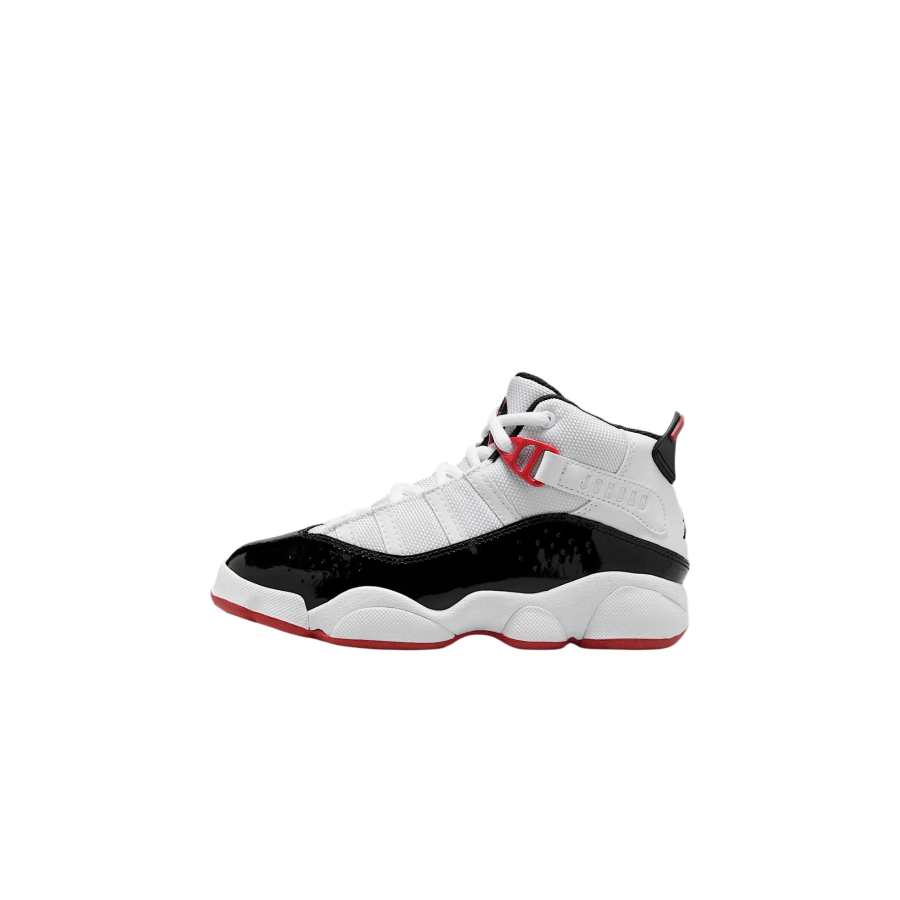 Jordan Jordan Air Jordan 6 Rings Slip Resistant Cushioning Abrasion Resistant Breathable Mid top Children's Basketball Shoes