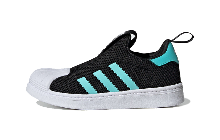 Adidas Originals SUPERSTAR 360 Mesh Low top Kids' Skateboarding Shoes Black Blue Children Aged 3 7 Years Old