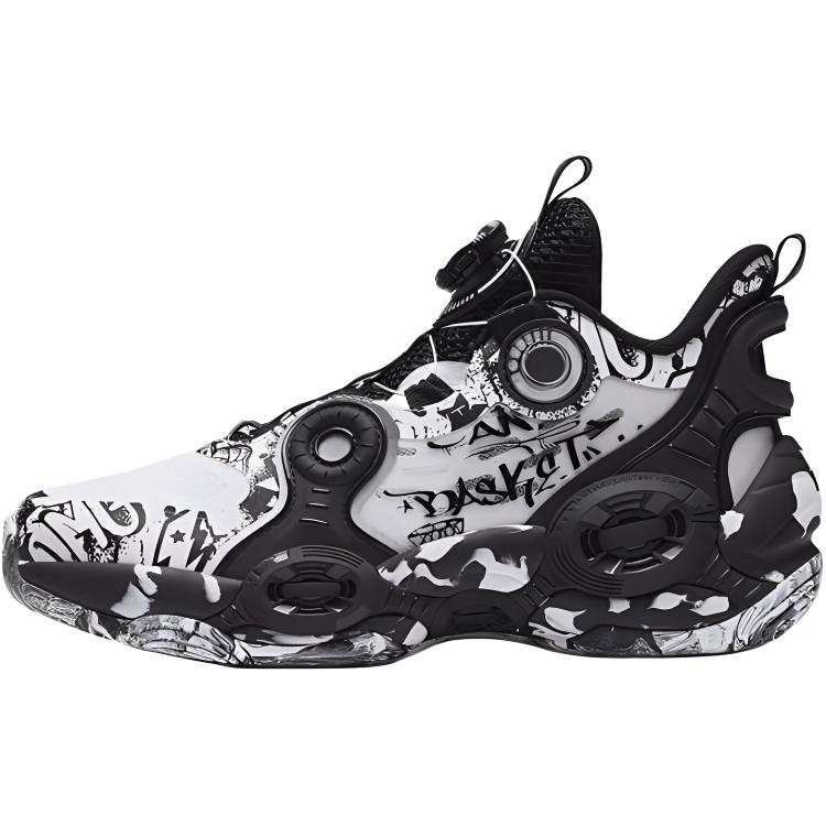 Antakids Synthetic Leather Mid top Children's Basketball Shoes White Black Kids'