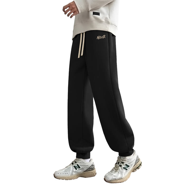 Tonlion Casual Pants Unisex Moderate Cuffed Pants