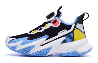GUANLANGAOSHOU Low top Children's Basketball Shoes Black White Blue Kids'