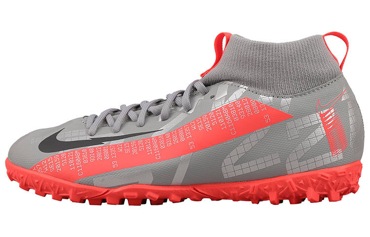 Nike Nike Mercurial Superfly 7 Abrasion Resistant Abrasion Resistant Mid top Kids' Soccer Shoes Silver Gray Pink Kids'