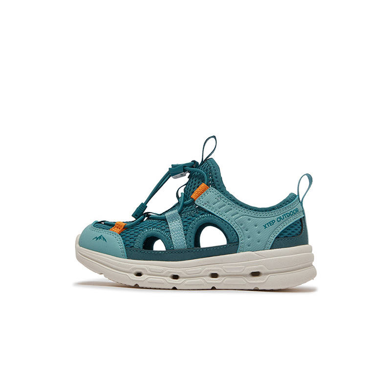 XTEP Breathable And Slip Resistant Low top Children's Sandals Spring Green Water Sky Blue Children Aged 3 7 Years Old