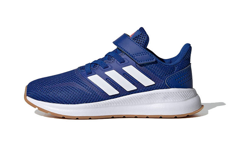 Adidas Neo Runfalcon 1.0 Slip Resistant Abrasion Resistant Low top Running Shoes Blue White Children Aged 3 7 Years Old