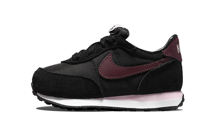 Nike Nike Waffle Trainer 2 Slip Resistant Cushioning Lightweight Low top Toddler Shoes Black Burgundy Infant And Toddler