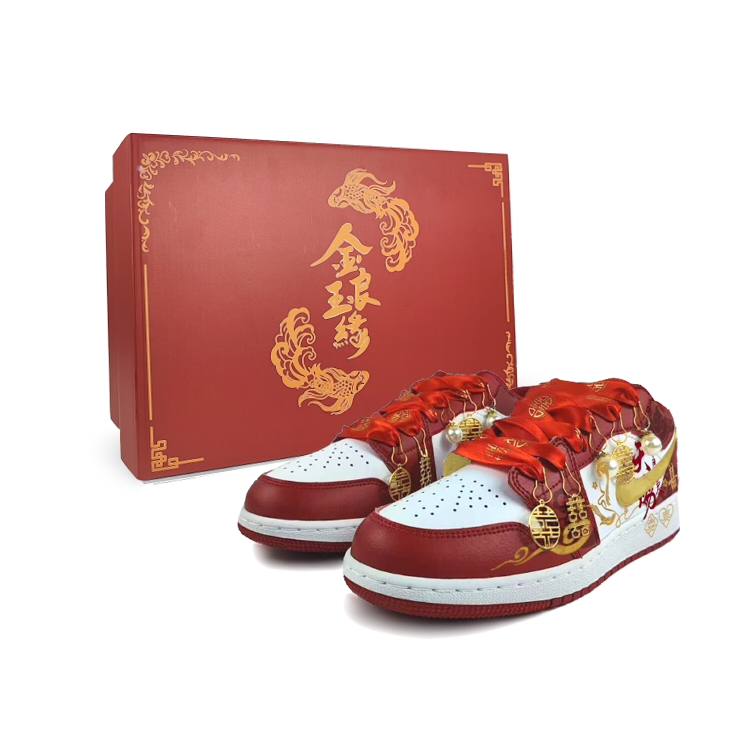 Jordan Jordan Air Jordan 1 Low Leather Low top Basketball Shoes Women's Red