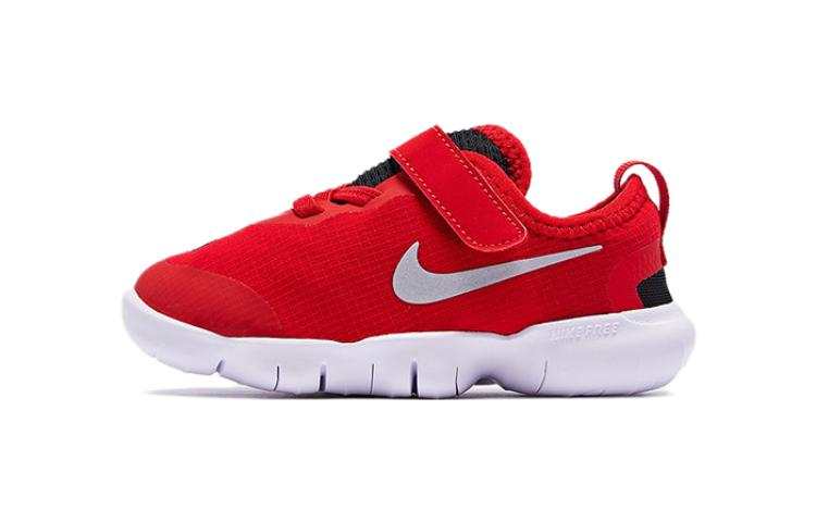 Nike Nike Free RN 5.0 Abrasion Resistant Low top Running Shoes Red White Infant And Toddler