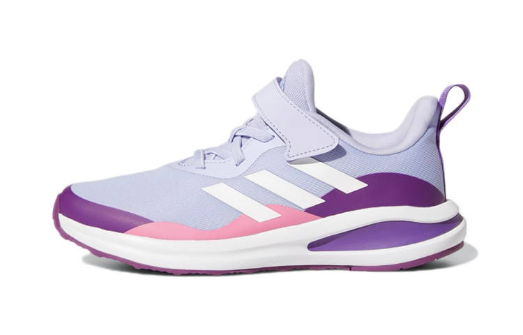 Adidas Adidas Fortarun Elastic Lace Top Strap Running Low top Kids' Running Shoes Gray Purple Kids'