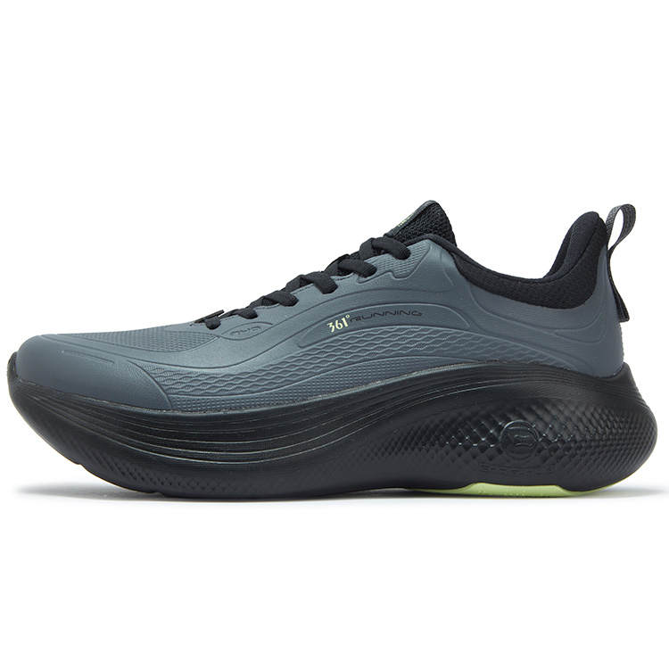 361° Slip Resistant Abrasion Resistant Low top Casual Running Shoes Men's Gray Black