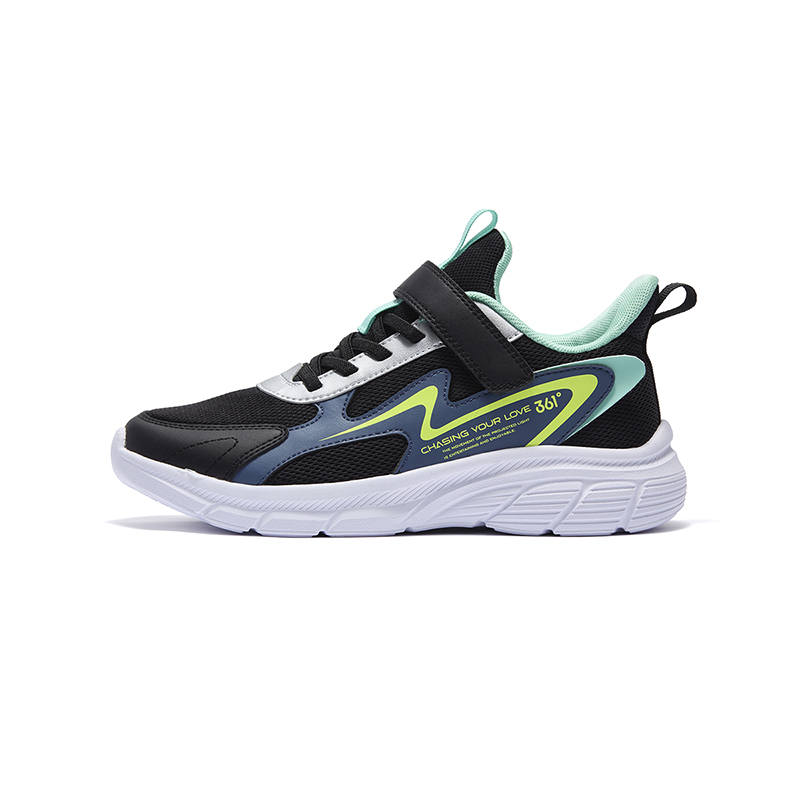 361°KIDS Slip Resistant Cushioning Abrasion Resistant Kids' Running Shoes Black Blue Kids'