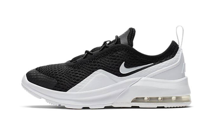 Nike Nike Air Max Motion 2 Breathable Low top Running Shoes Black White Children Aged 3 7 Years Old