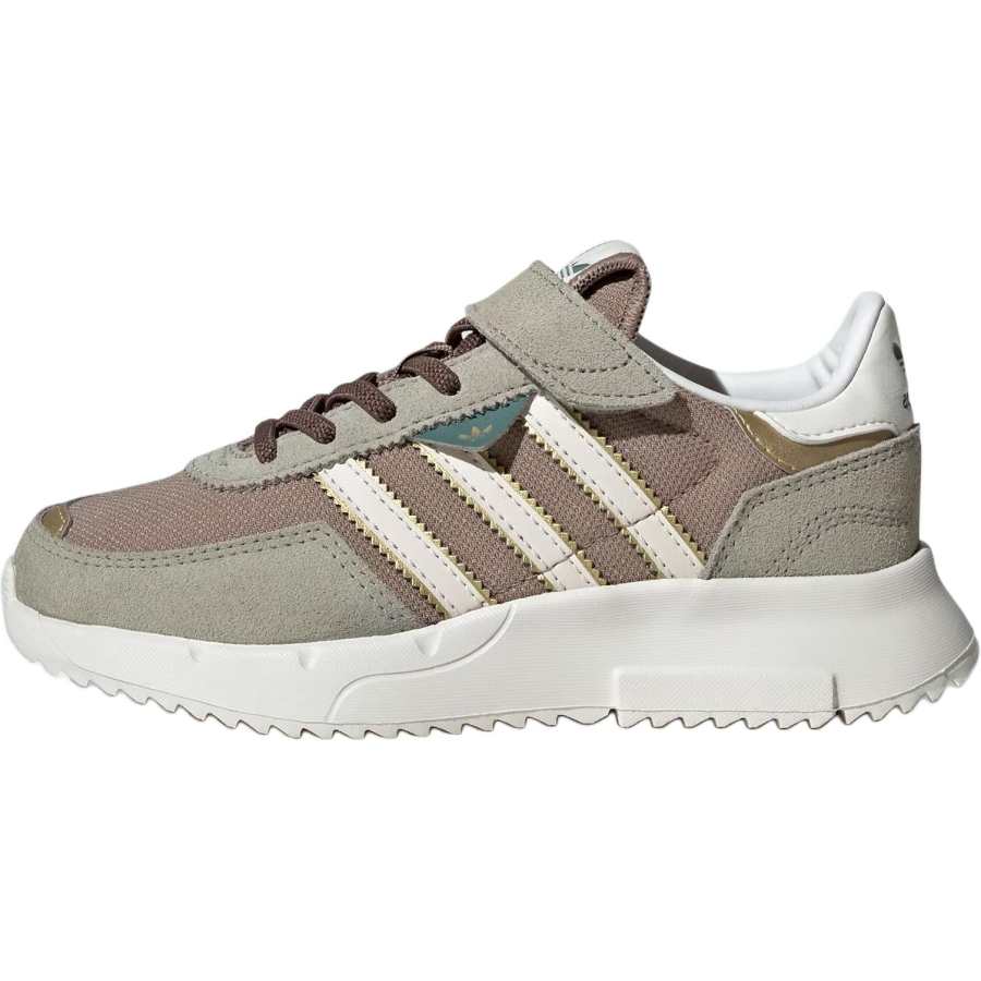 Adidas Originals Retropy F2 Leather Abrasion Resistant Low top Kids' Running Shoes Brown Kids'