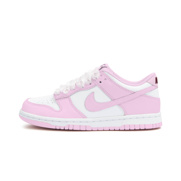 Nike Nike Dunk Leather Slip Resistant Cushioning Abrasion Resistant Low top Kids' Skateboarding Shoes Cherry Blossom Pink