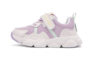 DAVE&BELLA Abrasion Resistant Breathable Lightweight Slip Resistant Kids Lifestyle Shoes White Purple Kids'