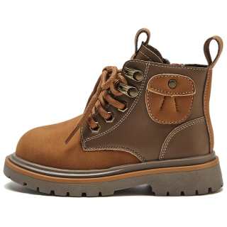 Mini Bala Slip Resistant Thermal Ankle Length Kids' Boots Brown Children Aged 3 7 Years Old