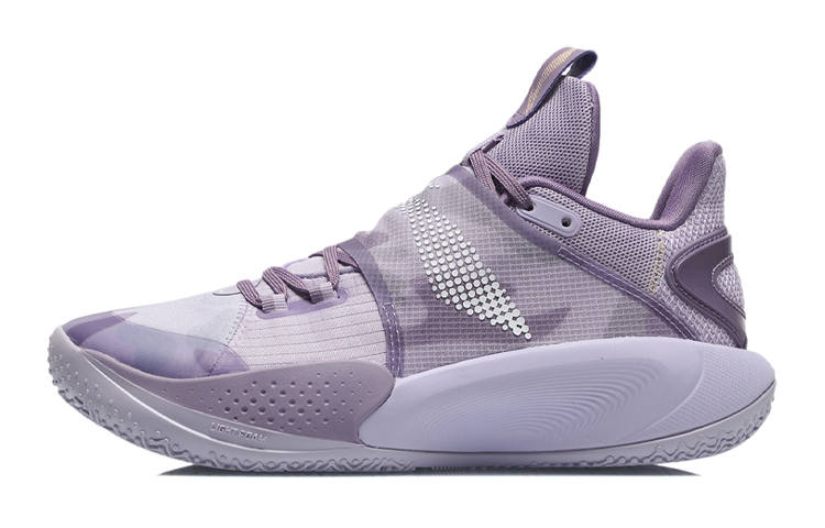 Li-Ning Li Ning Sonic 9 Youth Edition Fabric Low top Children's Basketball Shoes Purple Teenagers