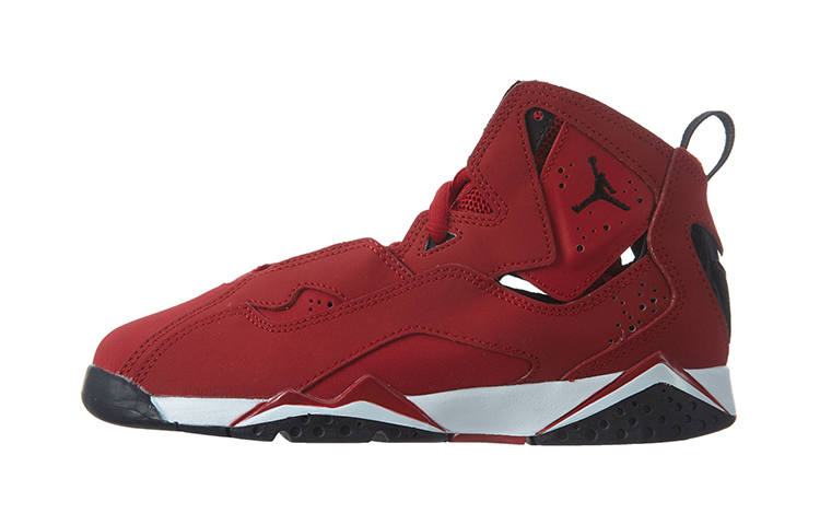 Jordan Jordan True Flight High top Children's Basketball Shoes Red White Black Children Aged 3 7 Years Old