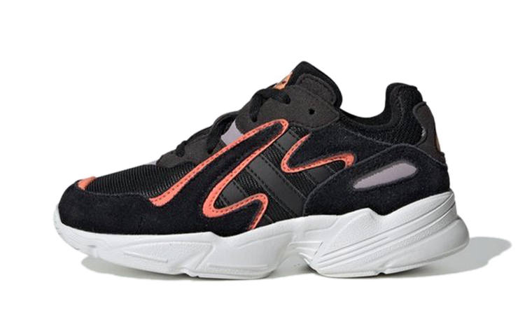 Adidas Originals Yung 96 Breathable Kids Lifestyle Shoes Black Children Aged 3 7 Years Old