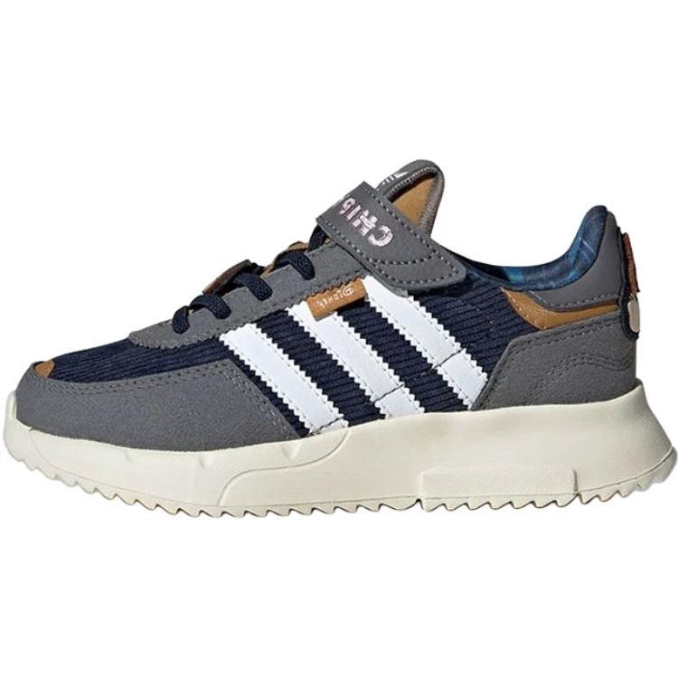 Adidas Originals RETROPY Slip Resistant Abrasion Resistant Low top Kids Lifestyle Shoes Gray Kids'