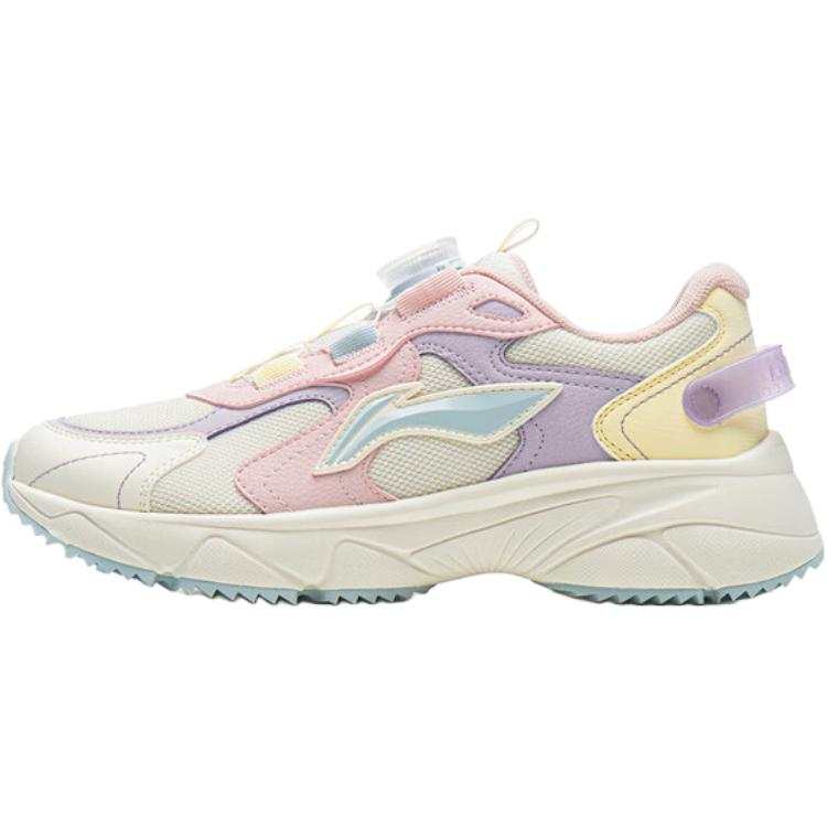 Li-Ning YOUNG Li Ning YOUNG Synthetic Leather Slip Resistant Anti Kick Slip Resistant Anti Kick Low top Kids Lifestyle Shoes Ecru