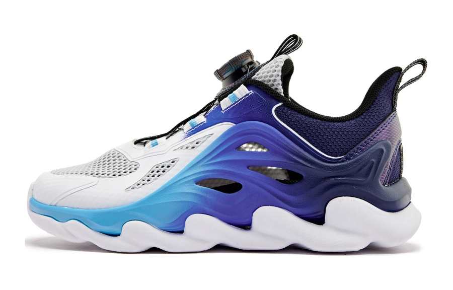 QIAODAN Low top Running Shoes Gray Blue Teenagers