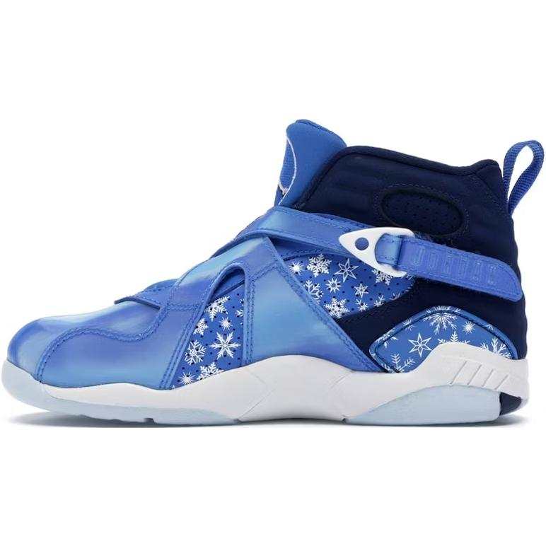 Jordan Jordan Air Jordan 8 Slip Resistant Cushioning High top Children's Basketball Shoes Blue Children Aged 3 7 Years Old