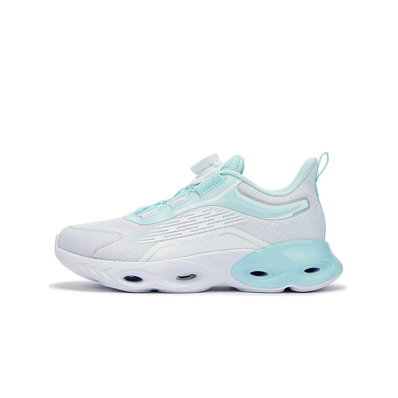 XTEP Synthetic Leather Mid top Running Shoes White Blue Unisex