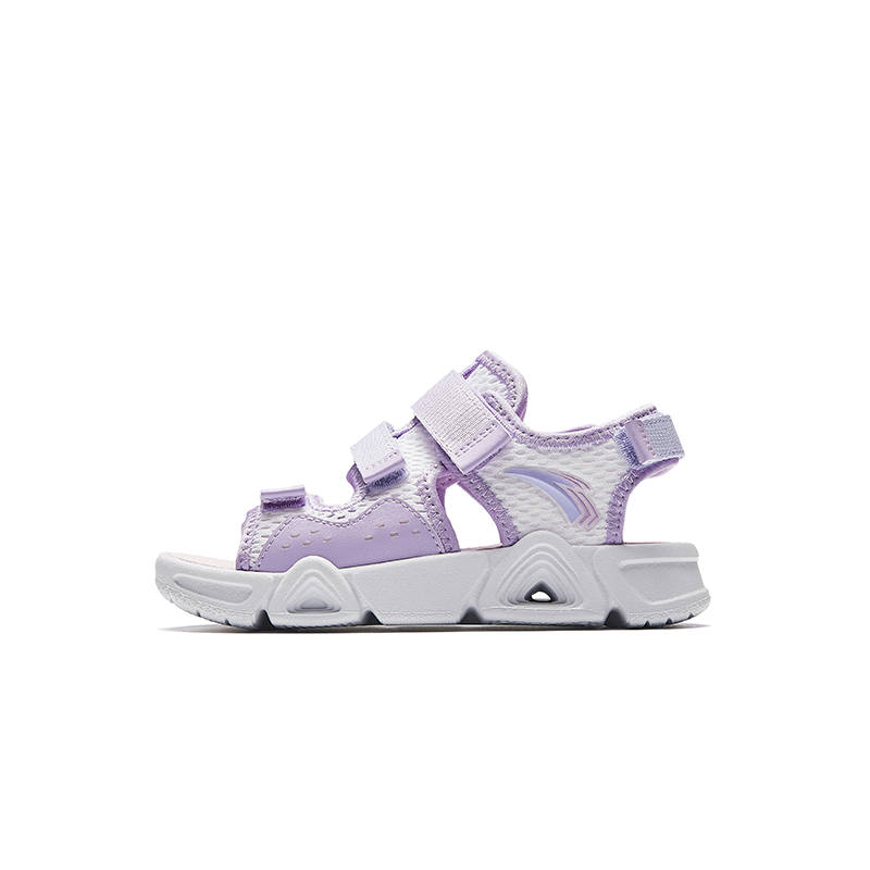 Antakids Lightweight Cushioning Quick Dry Breathable Low top Children's Sandals White/Light Mist Purple