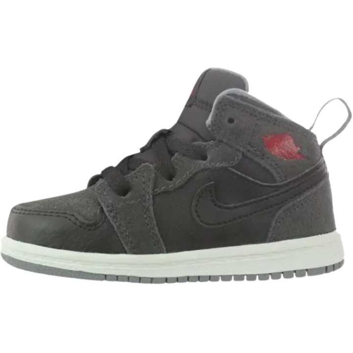 Jordan Jordan Air Jordan 1 Leather Mid top Toddler Shoes Black Infant And Toddler