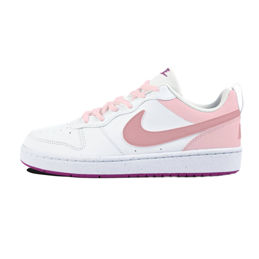 Nike Nike Court Borough Pink White Sweet Dream Slip Resistant Abrasion Resistant Low top Kids' Skateboarding Shoes White