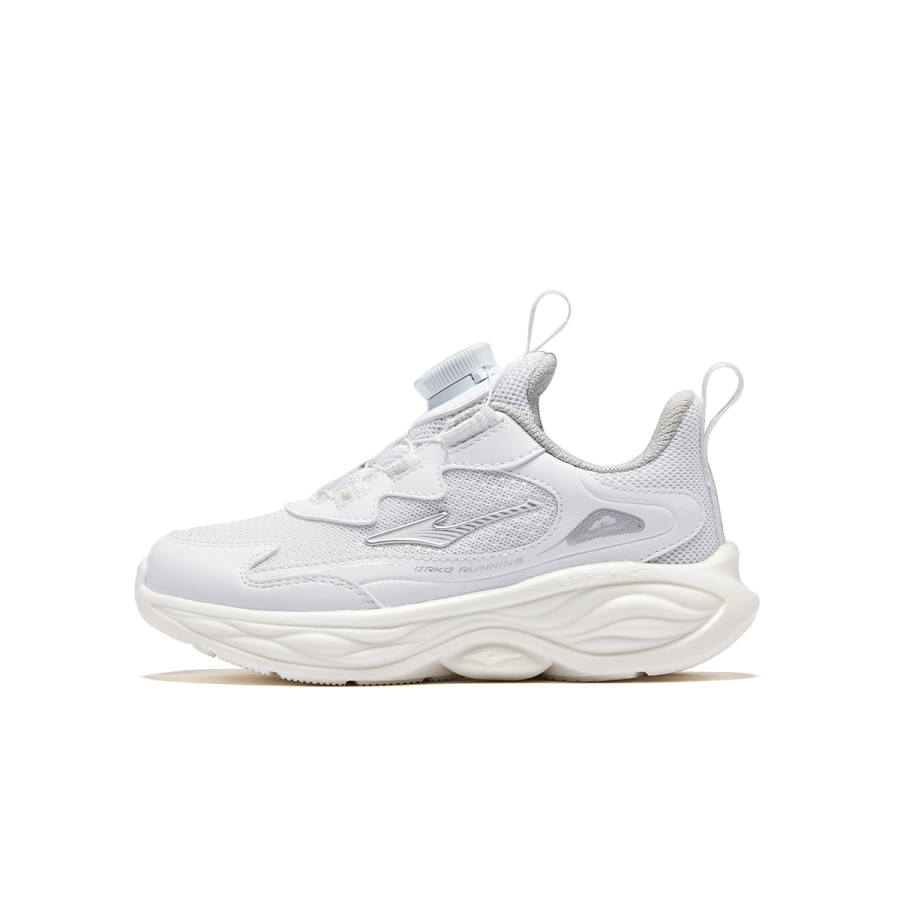 ERKE KIDS Slip-Resistant Cushioning Wear-Resistant Low-Top Kids' Running Shoes Erke White Kids'