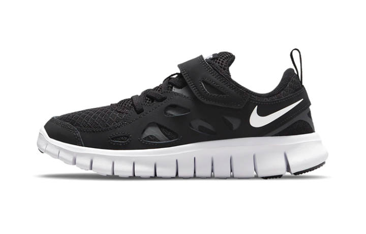 Nike Nike Free Run 2.0 Low top Kids' Running Shoes Black White Children Aged 3 7 Years Old