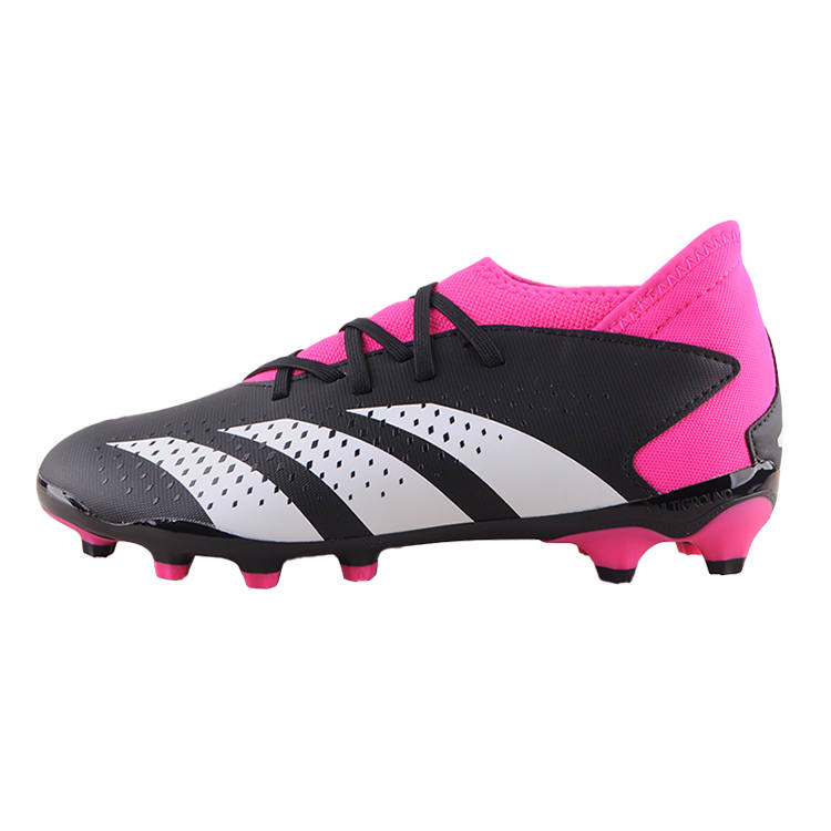 Adidas Adidas PREDATOR ACCURACY.3 Accuracy.3 MG J Round Tip Strap Low top Soccer Shoes Black White Pink Kids'