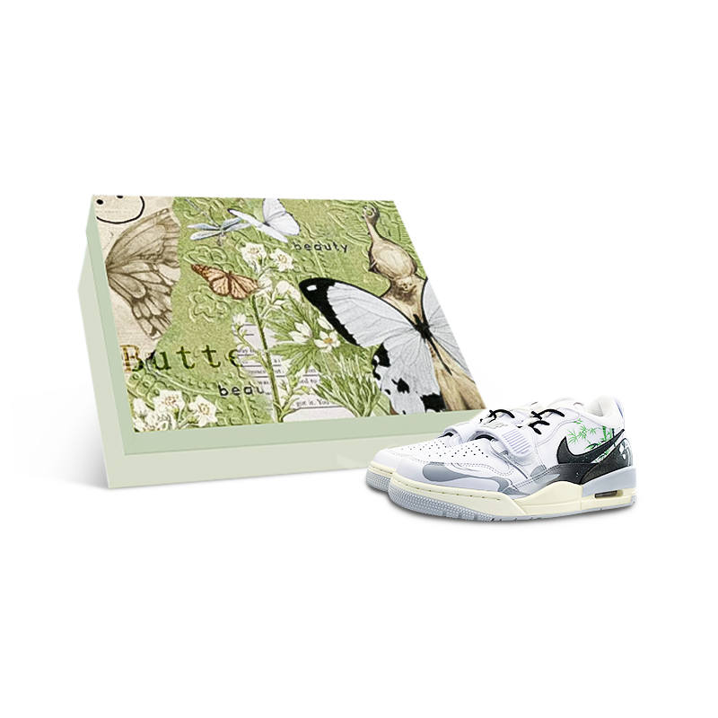 Jordan Jordan Legacy 312 Low Leather Low top Children's Basketball Shoes White Teenagers