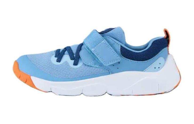 DECATHLON Playful Fast Hook and Loop Style Cushioning, Wear Resistant Low top Kids' Running Shoes Blue Kids
