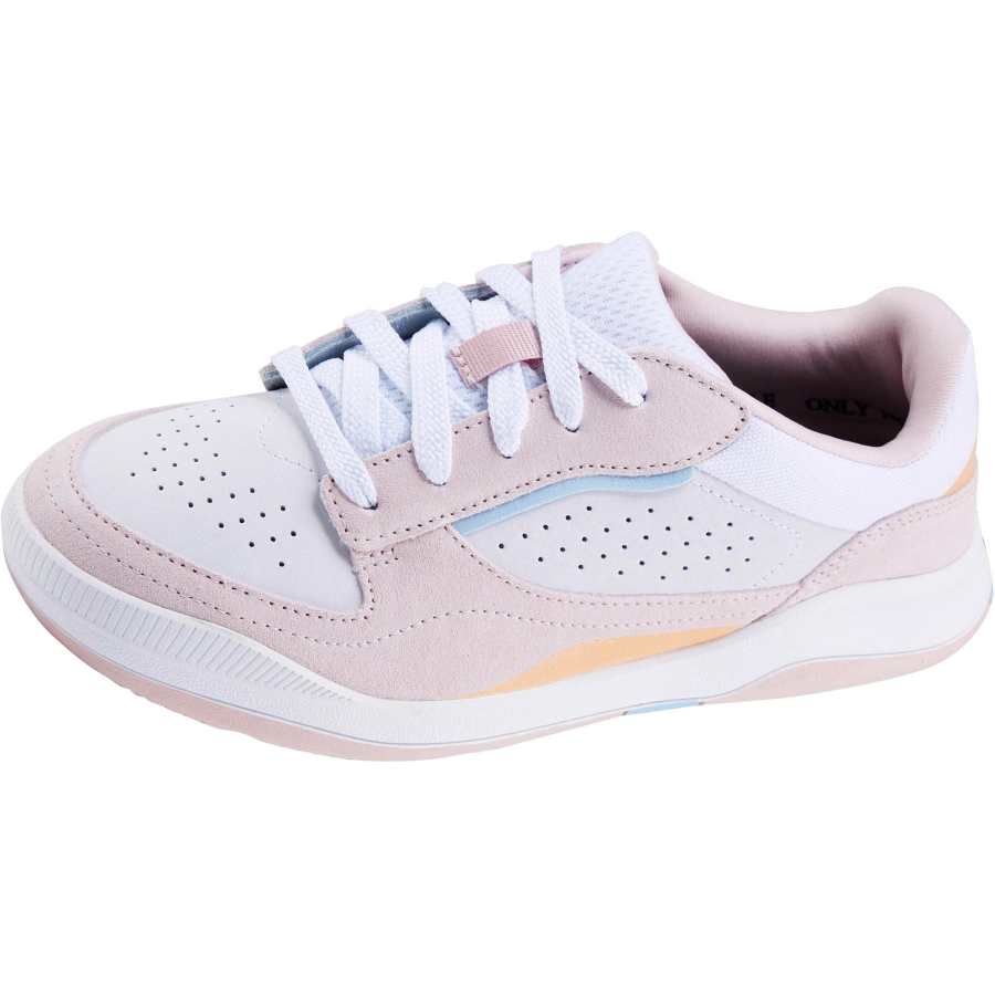 DECATHLON Slip Resistant Abrasion Resistant Low top Kids' Skateboarding Shoes Pink White Kids'